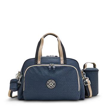 Kipling Camama Printed Diaper Bags Endless Blue Embossed | CA 1251XY